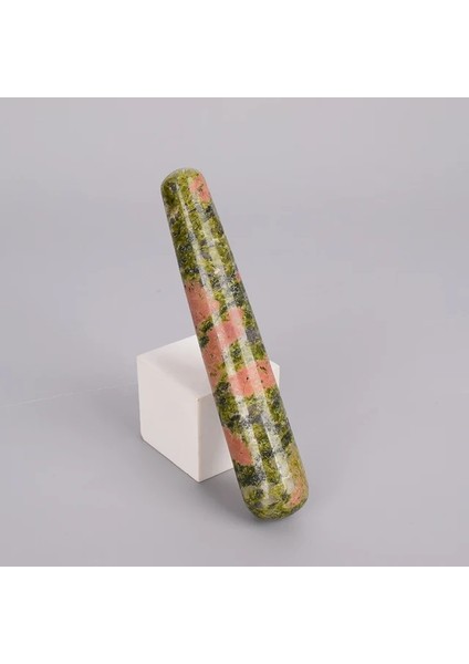 Unakite Doğal Taş Masaj Sopa Kristal Mineral Kuvars Göz Akupunktur Noktası Kalem Gua Sha Yoni Değnek Relax Vücut Güzellik Aracı 110MM Sağlık (Yurt Dışından)