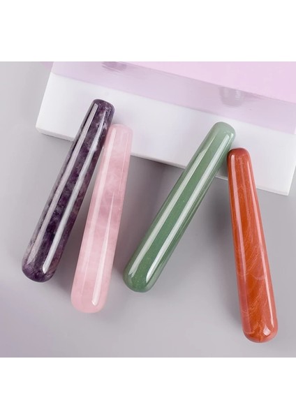 Unakite Doğal Taş Masaj Sopa Kristal Mineral Kuvars Göz Akupunktur Noktası Kalem Gua Sha Yoni Değnek Relax Vücut Güzellik Aracı 110MM Sağlık (Yurt Dışından) indirimleri