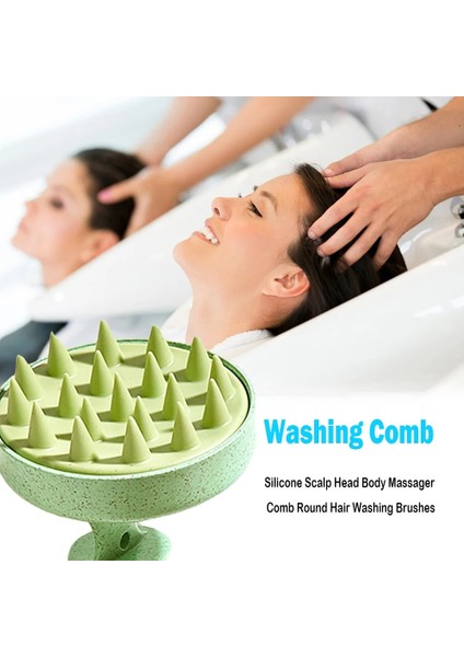 Pembe C Silikon Saç Derisi Kafa Vücut Masaj Tarak El Saç Yıkama Fırçası Duş Taraklar (Yurt Dışından) fırsatları