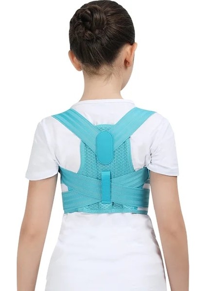 Mavi Xl Çocuk Geri Duruş Düzeltici Ortopedik Korse Omuz Bel Desteği Düzeltme Çocuklar Gençler Için Üst Kemer Düzeltin (Yurt Dışından)