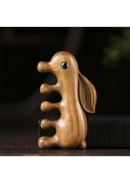 Güzel Tavşan Şekli Meridyen Masaj Tarak Ahşap Geniş Diş Tarağı Akupunktur Tedavisi Kan Dolaşımı Anti-Statik Pürüzsüz Saç (Yurt Dışından) modelleri