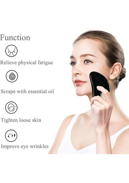 Tip 2 Doğal Taş Guasha Masaj Guaj Kazıyıcı Yüz Yeşim Rulo Masaj Seti Siyah Obsidyen Gua Sha Kurulu Yüz Cilt Bakımı Aracı (Yurt Dışından) modelleri
