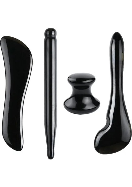 Tip 2 Doğal Taş Guasha Masaj Guaj Kazıyıcı Yüz Yeşim Rulo Masaj Seti Siyah Obsidyen Gua Sha Kurulu Yüz Cilt Bakımı Aracı (Yurt Dışından) indirimleri