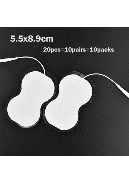 5.5x8.9cm 20 Adet 20P/50P 5X5CM Kas Stimülatörü Elektrot Pedleri Dokunmamış Kumaş Kendinden Yapışkanlı Onlarca Dijital Terapi Makinesi Için Yedek Pedler (Yurt Dışından)