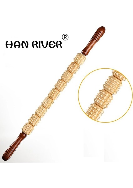 16 Tur Meridyen Çubuk Vücut Masajı Rulosu Belini Dövdü Sırt Masajı Boyun Bacak Ahşap Masajı Tam Vücut Masajı Sopa (Yurt Dışından)