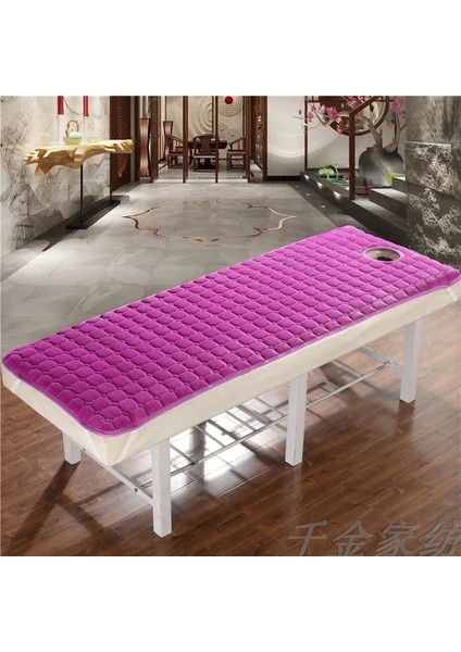 Gri Ince Deliksiz Kare 180CM70CM Delikli Masaj Masası Yatağı, Güzellik Salonu Pedi, Kaymaz Yastık, Kuzu Kadife Kalınlaşma (Yurt Dışından)