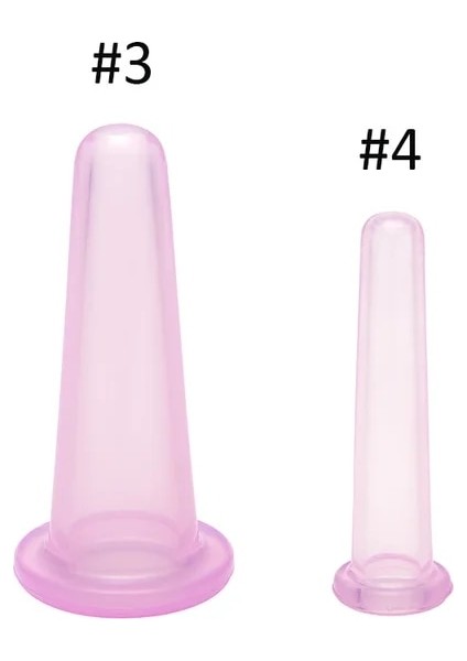 Pembe-3-4 Silika Masaj Vücut Bardak Yüz Vantuz Anti Selülit Vakum Çukurluğu Kutular Sırt Masajı Kavanoz Çin Fizyoterapi Kiti (Yurt Dışından)