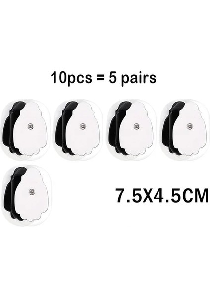 10 Adet 4.5x7.3cm 10/20 Adet Onlarca Elektrot Pedleri Jel Kendinden Yapışkanlı Yedek Ems Kas Stimülatörü Elektrikli Dijital Makine Masajı Etiket (Yurt Dışından)