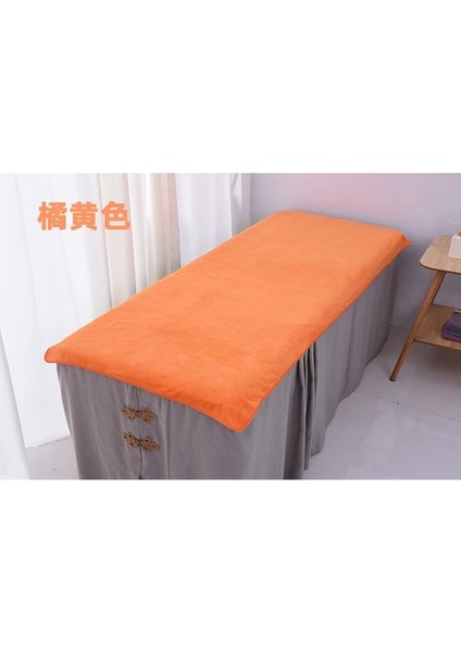Turuncu Deliksiz 220X120 cm Salon Özel Yatak Delikli Havlu Fizyoterapi Masaj Sürgü Çarşafları (Yurt Dışından)