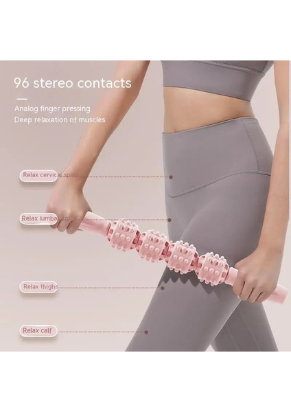 D-3 Topları Makaralı Top Kasları Masaj Sopası Gevşeme Yoga Fitness Kurt Dişi Fasya Sopa Buzağılar Uyluk Kuadriseps Kollar Önkollar (Yurt Dışından)