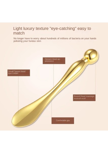 10 cm Gül Altın Mini Çelik Top/seramik Göz Kremi Masaj Sopa Rulo Top Göz Masaj Sopa Gözler Krem Kaşık Kırışıklıkları ve Koyu Halkaları Kaldırmak (Yurt Dışından)