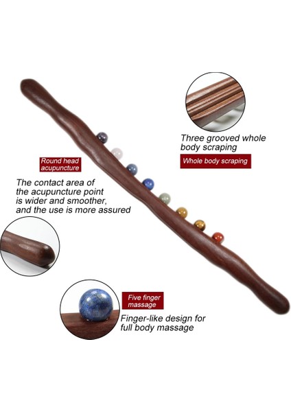 Stil 6 1 Pc Gua Sha Masaj Sopa 10 Yeşim Taş Boncuk Arka Boyun Meridyen Tarama Vücut Kazıma Ahşap Masaj Aracı Gua Sha Terapi (Yurt Dışından) modelleri