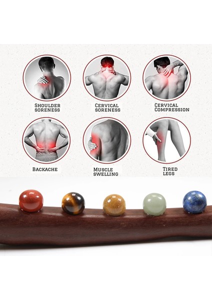 Stil 6 1 Pc Gua Sha Masaj Sopa 10 Yeşim Taş Boncuk Arka Boyun Meridyen Tarama Vücut Kazıma Ahşap Masaj Aracı Gua Sha Terapi (Yurt Dışından) fırsatları