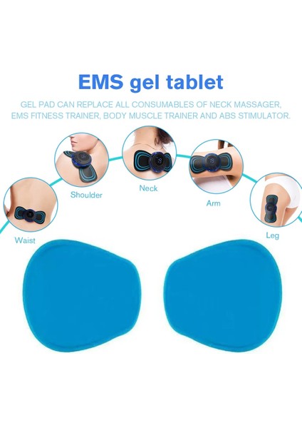 1 Çift Jel Pedleri Ems Boyun Masajı Vücut Masajı Yama Yedek Silikon Jel Karın Kas Yaması Yeniden Kullanılabilir Ems Boyun Eğitmen (Yurt Dışından)