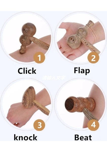E Ahşap Vücut Masajı Ayak Masajı Vücut Çekiç Sırt Masajı Sopa Selülit Masajı Vücut Için Boyun ve Sırt Masajı Kafa Için (Yurt Dışından)