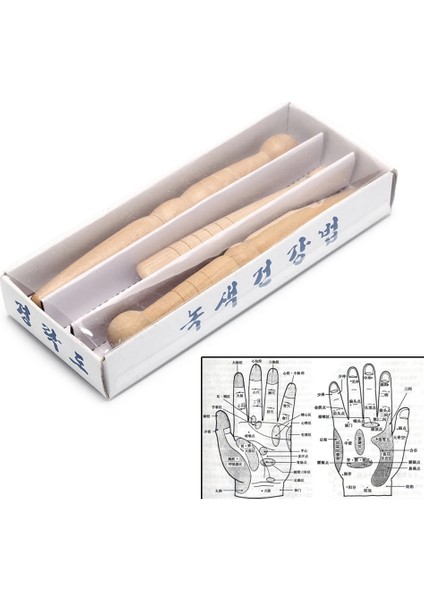 15CM 1/3 Adet Orijinal Ahşap Ayak Vücut Masaj Sopası Kas Ağrısını Hafifletmek Rahatlatıcı Aracı Ayak Refleksoloji Masajı (Yurt Dışından)