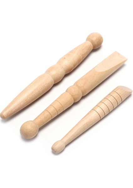 15CM 1/3 Adet Orijinal Ahşap Ayak Vücut Masaj Sopası Kas Ağrısını Hafifletmek Rahatlatıcı Aracı Ayak Refleksoloji Masajı (Yurt Dışından)