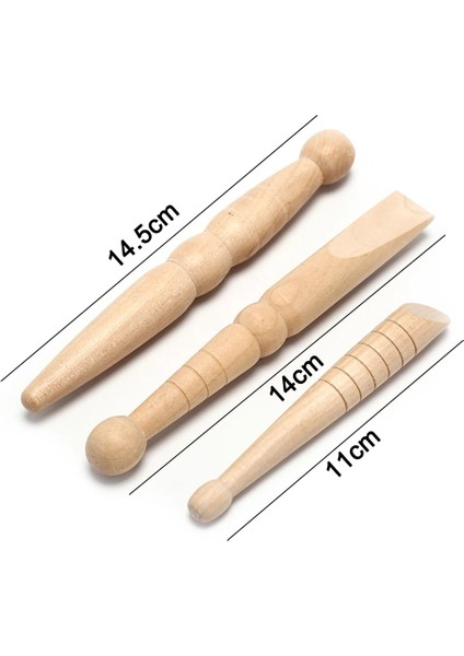 15CM 1/3 Adet Orijinal Ahşap Ayak Vücut Masaj Sopası Kas Ağrısını Hafifletmek Rahatlatıcı Aracı Ayak Refleksoloji Masajı (Yurt Dışından)