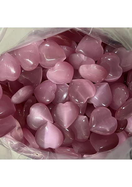 Pembe Kedi Gözü 1 Adet Doğal Yeşim Kalp Mini Şifa Endişe Taş Gül Kuvars Ametist Kristal Vücut Masajı Spa Rahatlama Aracı Masaj Dropshipping (Yurt Dışından)