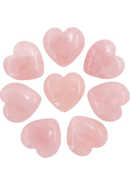 Pembe Kedi Gözü 1 Adet Doğal Yeşim Kalp Mini Şifa Endişe Taş Gül Kuvars Ametist Kristal Vücut Masajı Spa Rahatlama Aracı Masaj Dropshipping (Yurt Dışından)