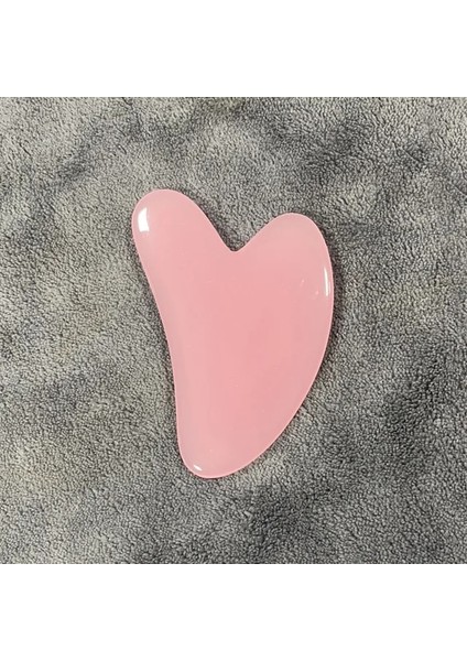 Pembe 1 Adet Kalp Şekli Gua Sha Yüz Masaj Aleti(Yurt Dışından)