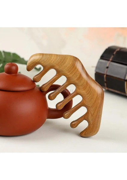 Fildişi 10 cm Otantik Yeşil Abanoz Meridyen Masaj Tarağı Ev Çok Fonksiyonlu Masaj Tarağı (Yurt Dışından)