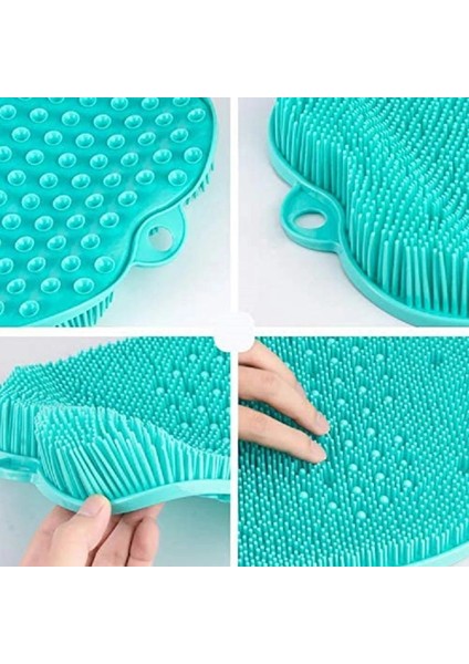Mavi 1 Adet Ayak Scrubber Duşta Kullanım Için, Ayak Temizleyici ve Duş Ayak Masajı Erkekler Kadınlar Için Ağrılı Ayakları Yatıştırmak Için - Kaymaz Emme (Yurt Dışından)