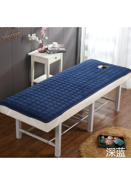 Mavi Ince W Delikli Kare 190CM70CM Delikli Masaj Masası Yatağı, Güzellik Salonu Pedi, Kaymaz Yastık, Kuzu Kadife Kalınlaştırma (Yurt Dışından)