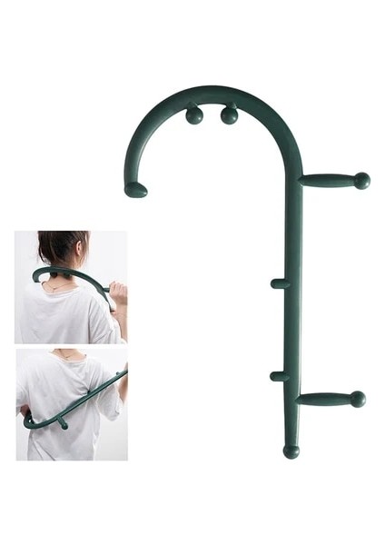 Yeşil Sırt Masajı Kanca Tetik Noktası Kendini Masaj Sopa Terapötik Manuel Masaj Kas Tetik Noktası Aracı Terapötik Gevşeme (Yurt Dışından)