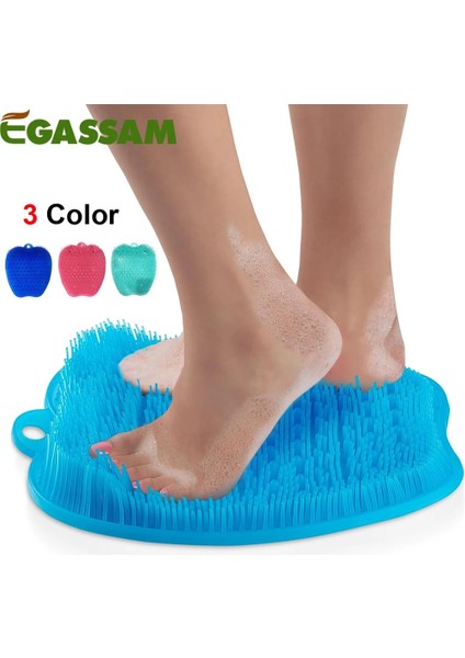 Mavi 1 Adet Ayak Scrubber Duşta Kullanım Için, Ayak Temizleyici ve Duş Ayak Masajı Erkekler Kadınlar Için Ağrılı Ayakları Yatıştırmak Için - Kaymaz Emme (Yurt Dışından)