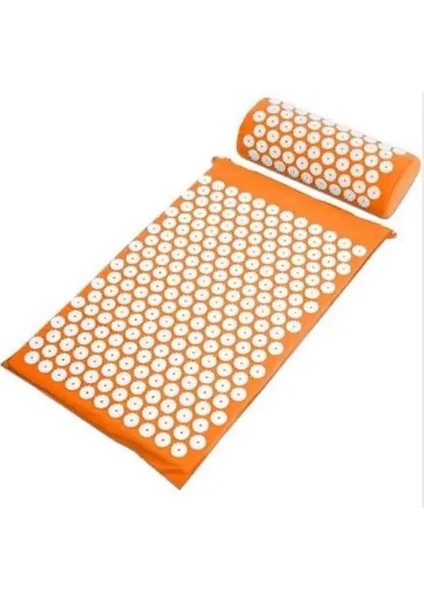 Turuncu Yoga Başak Mat Anti-Stres Akupunktur Pedi Iğne Masaj Akupunktur Mat Baş Boyun Geri Ayak Masajı Yastık Yastık (Yurt Dışından)