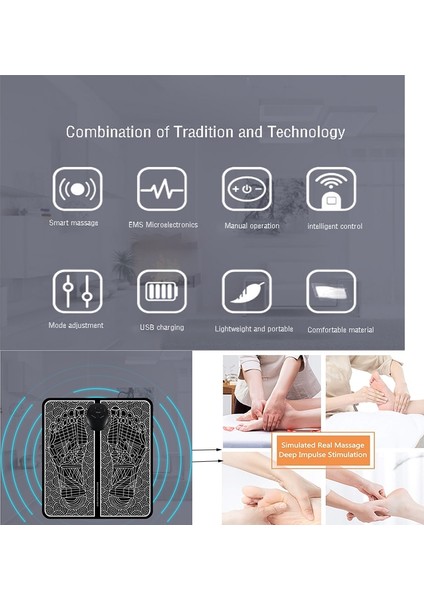 Uzaktan Kumanda Tarzı Ayak Masajı Fisioterapia Mat Massageador Kas Elektrikli Ems Sağlık Gevşeme Terapia Fisica Shiatsu Ayak Masajı (Yurt Dışından) indirimleri