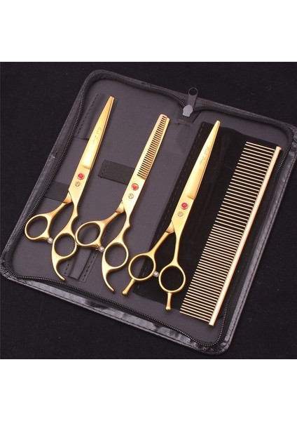 Z3002-JIN-U4 Köpek Makas Seti Mor Ejderha 7 ''japon Paslanmaz Düz Makaslar Inceltme Makası Chunker Makas Pet Kavisli Makas Z3002 (Yurt Dışından) fiyatları