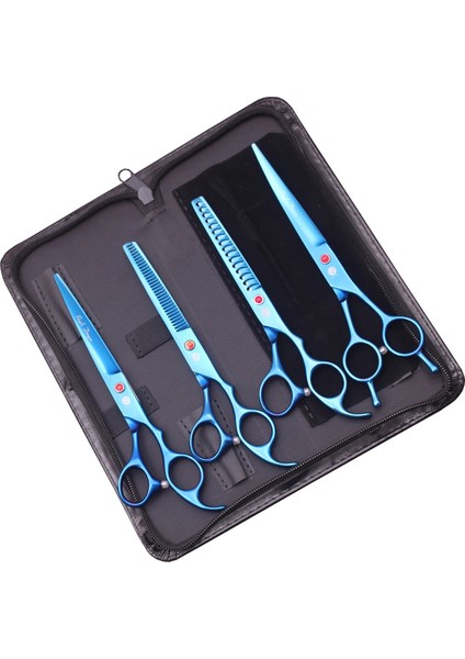 Z3002-JIN-U4 Köpek Makas Seti Mor Ejderha 7 ''japon Paslanmaz Düz Makaslar Inceltme Makası Chunker Makas Pet Kavisli Makas Z3002 (Yurt Dışından) indirimleri