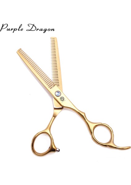 2001 Hei T-5.5h Çift Taraflı Diş Mor Ejderha 5.5 "6" Japonya Çelik Profesyonel Saç Makası Berber Inceltme Makası 2001 # Kuaförlük Makası (Yurt Dışından)