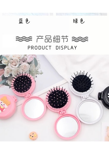 Wt Masaj Tarak Hava Yastığı Ayna Tarak Masaj Sevimli Kız Macaron Düz Renk Hepsi Bir Arada Mini Taşınabilir Tarak Küçük ve Hafif (Yurt Dışından) fırsatları