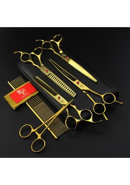 Kesme Makası Profesyonel Pet Makas Düz ve Inceltme ve Kavisli Makas 4 Adet Set + Köpek Bakımı Için Tarak Köpekler Makaslar Saç Kesici 7.0 Inç (Yurt Dışından) fiyatları