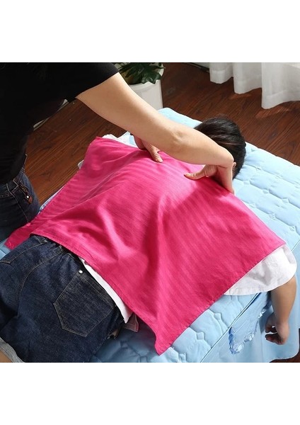 Gül Kırmızı 50CMX70CM Pamuk Tuina Masaj Bezi Masaj Havlusu Masaj Havlusu El Bezi 5 Parça (Yurt Dışından)