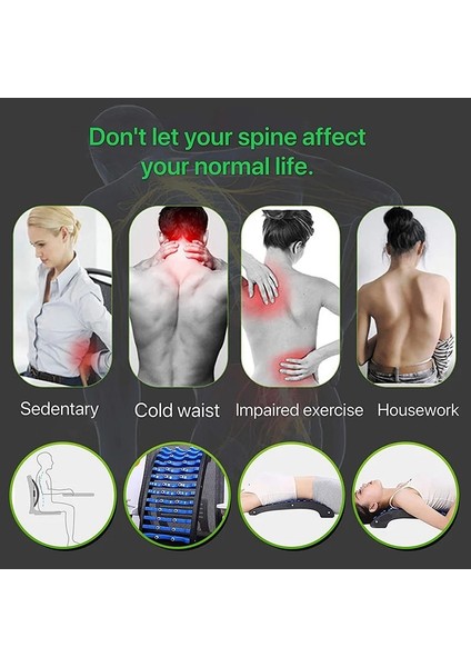 Tip 2 Manyetik Terapi Sırt Masajı Sedye Lomber Ortez Sırt Kraker Spor Bel Desteği Gevşeme Omurga Ağrısı Rölyef (Yurt Dışından)