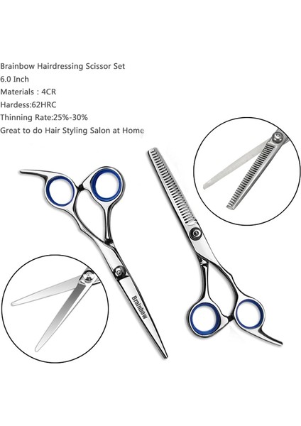 Inceltme Çantası Brainbow 6 Inç Kesme Inceltme Şekillendirme Aracı Saç Makası Paslanmaz Çelik Salon Kuaförlük Makası Düzenli Düz Diş Bıçakları (Yurt Dışından) modelleri