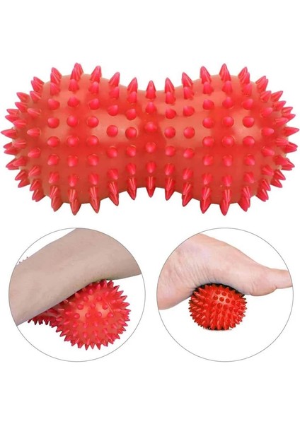 Pembe Fıstık Şekli Yoga Masaj Topu Relax Kas Egzersiz Fitness Topu Vücut El Ayak Yorgunluğu Rahatlatmak Pvc Yumuşak Masaj Dikme Topu (Yurt Dışından)