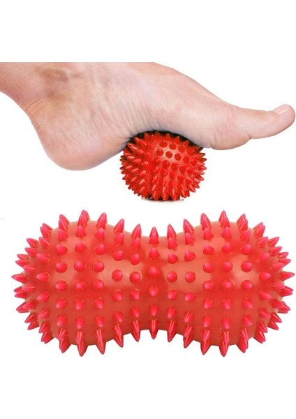 Pembe Fıstık Şekli Yoga Masaj Topu Relax Kas Egzersiz Fitness Topu Vücut El Ayak Yorgunluğu Rahatlatmak Pvc Yumuşak Masaj Dikme Topu (Yurt Dışından)