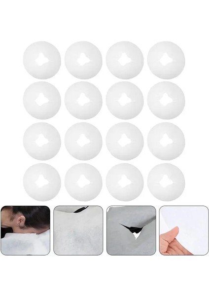 200 Adet 200 ADET/100 Adet Güzellik Salonu Spa Masaj Minderi Tek Kullanımlık Masaj Kafalık Pedleri Yüz Delik Yastık Örtüsü Yüz Havlusu 28.5X28.5CM (Yurt Dışından)