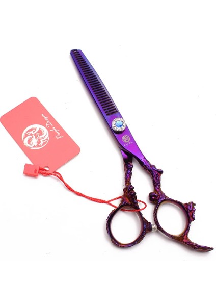 Z9005-B Hei C 5.5n 5.5 "16 cm Titanyum Mor Ejderha Profesyonel Kuaför Makası Inceltme Makası Kesme Makası Salon Saç Makası Z9005 (Yurt Dışından) modelleri