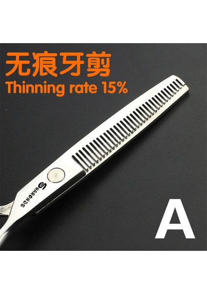 6 Inç 2pc Sharonds Oluklu Balık Kılçığı Saç Inceltme Makası 6 Inç Inceltme Makası 10 Büyük Diş Simli Kesme Makası 440C'DEN Yapılmıştır (Yurt Dışından) fırsatları