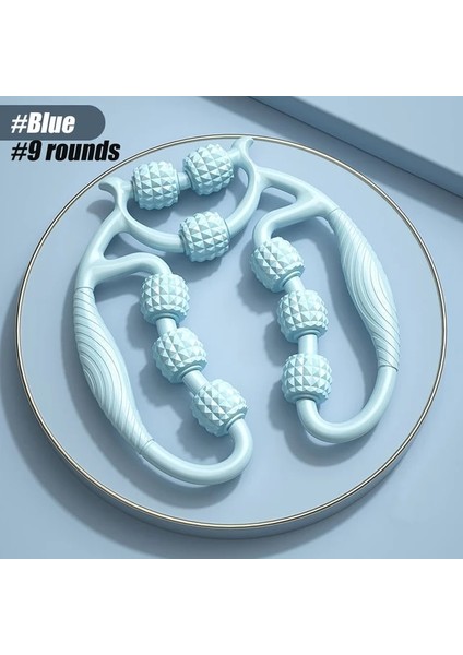 Mavi - 9 Tur 9 Tekerlek Halkası Kelepçe Bacak Eğitmen Bacak Kas Fitness Bel Güzellik Bacak Cihazı Yoga Masaj Rulo Eğitmen Kas Gevşetme Rulo (Yurt Dışından) fiyatları