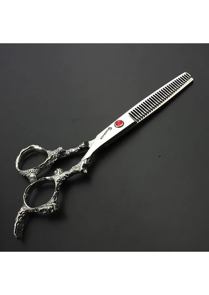 6 Inç Inceltme Sharonds 6/7/8/9 Inç Gümüş Siyah Ejderha Kolu Salon Kuaförlük Makas Yüksek Kalite 440C Çelik Profesyonel Saç Makası (Yurt Dışından)