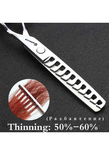 6 Inç Ince 30-40 Sharonds 440C 6/7/7.5 Inç Saç Kesimi Inceltme Makası Profesyonel Berber Dükkanı Kuaförlük Makas Kesme Makası Saç Makası (Yurt Dışından)