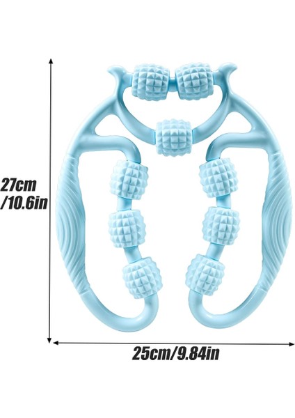 Mavi - 9 Tur 9 Tekerlek Halkası Kelepçe Bacak Eğitmen Bacak Kas Fitness Bel Güzellik Bacak Cihazı Yoga Masaj Rulo Eğitmen Kas Gevşetme Rulo (Yurt Dışından) indirimleri