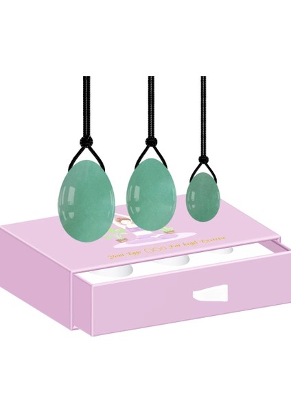 Kutulu Delinmiş Set Yeşil Aventurin Yoni Yumurta Kege Topu 100% Doğal Yeşim Yumurta Kadın Kegel Egzersiz Delinmiş ve Delinmemiş Kadınsı Hijyen Topları (Yurt Dışından) fırsatları